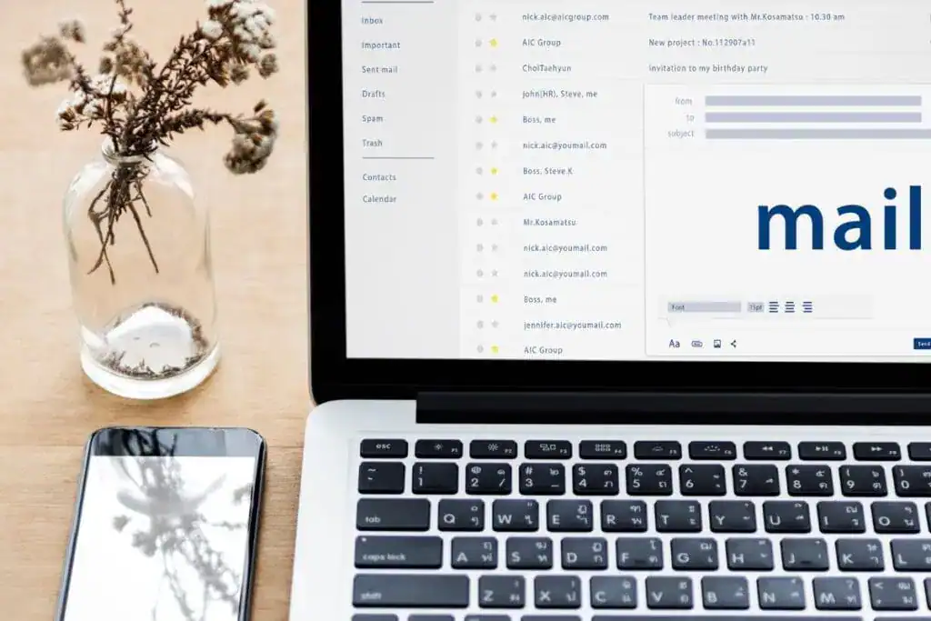 Composing an email on a digital device