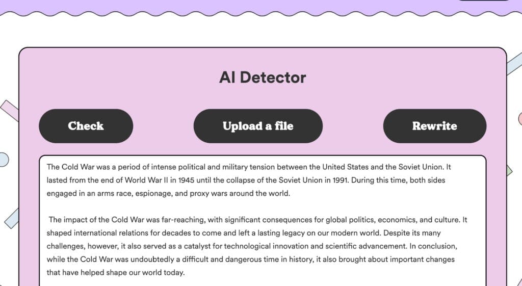 Cramly Revisión 2025: AI Detector Tested & Rated 2 Cramly AI interface displaying result dashboard