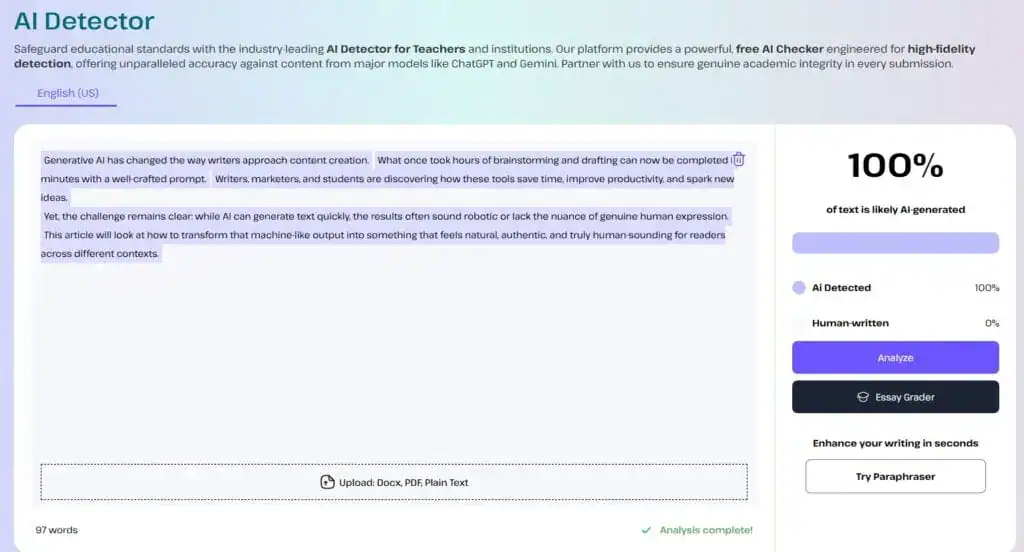 EduWriter AI Review: Wie genau und hilfreich ist es für Aufsätze? 5 EduWriter AI Review: Wie genau und hilfreich ist es für Aufsätze? eduwriter ai review