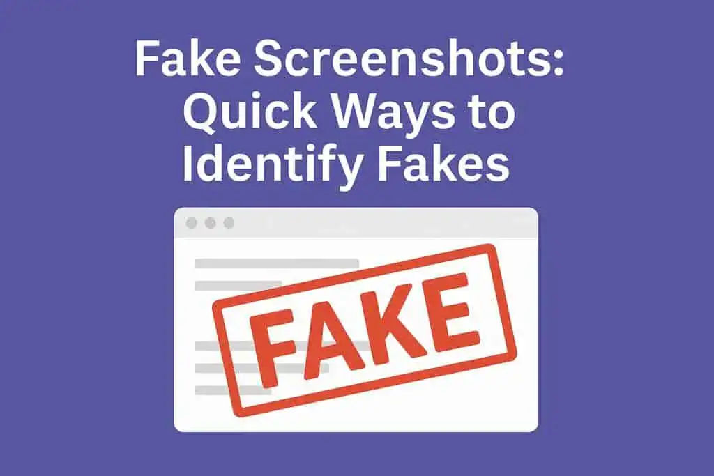 How to Spot Fake Screenshots: Quick and Reliable Detection Methods fake screenshots
