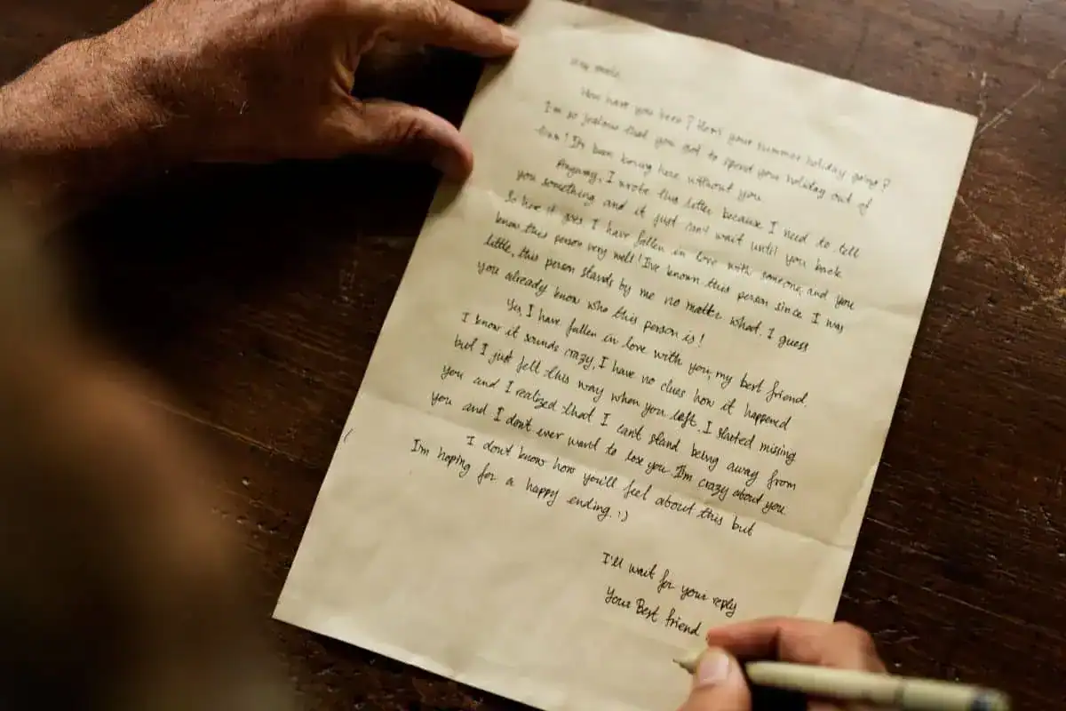 Handwriting letter