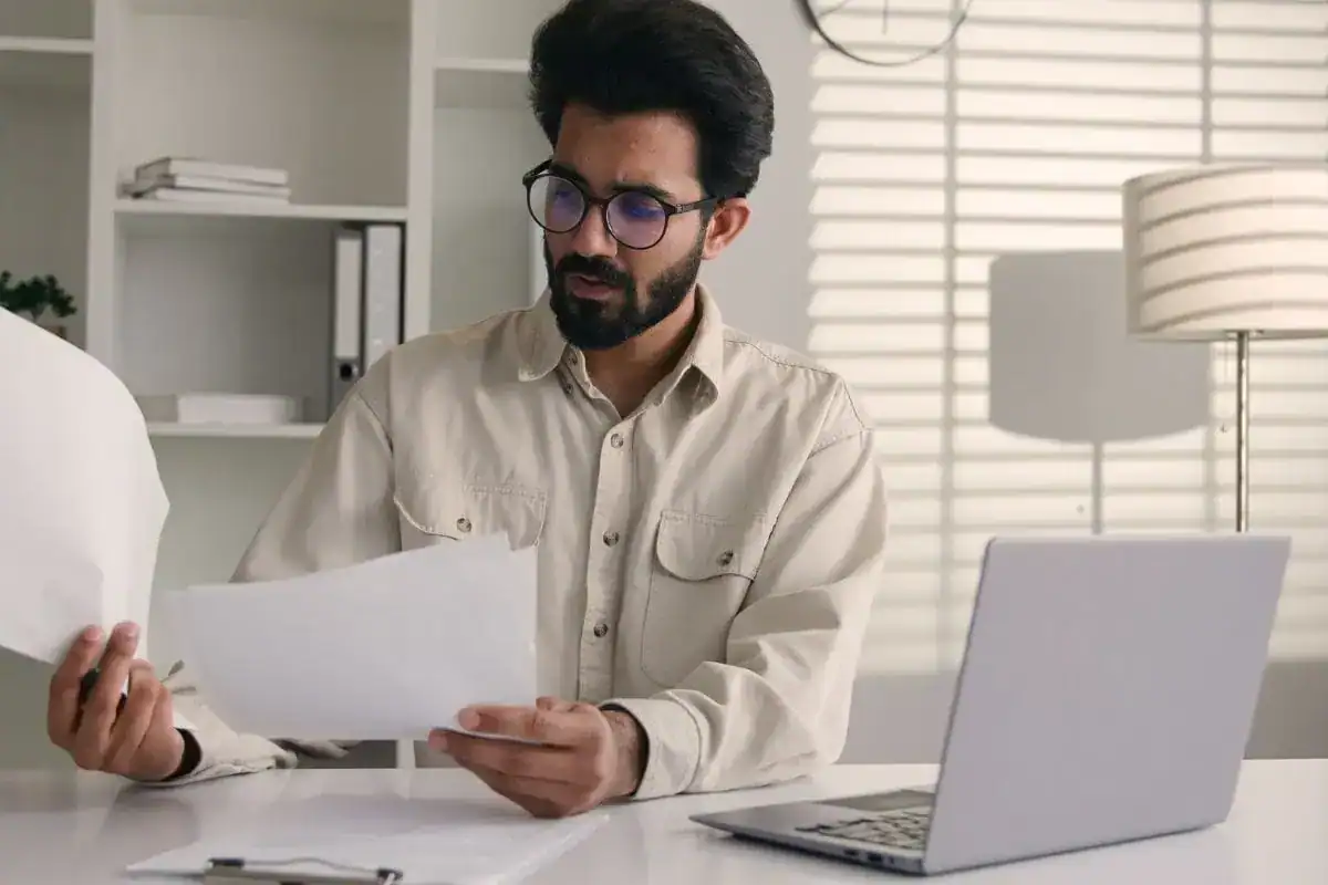 Stressed tired male muslim businessman