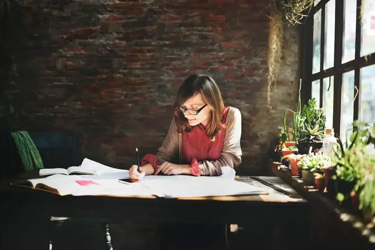 woman working