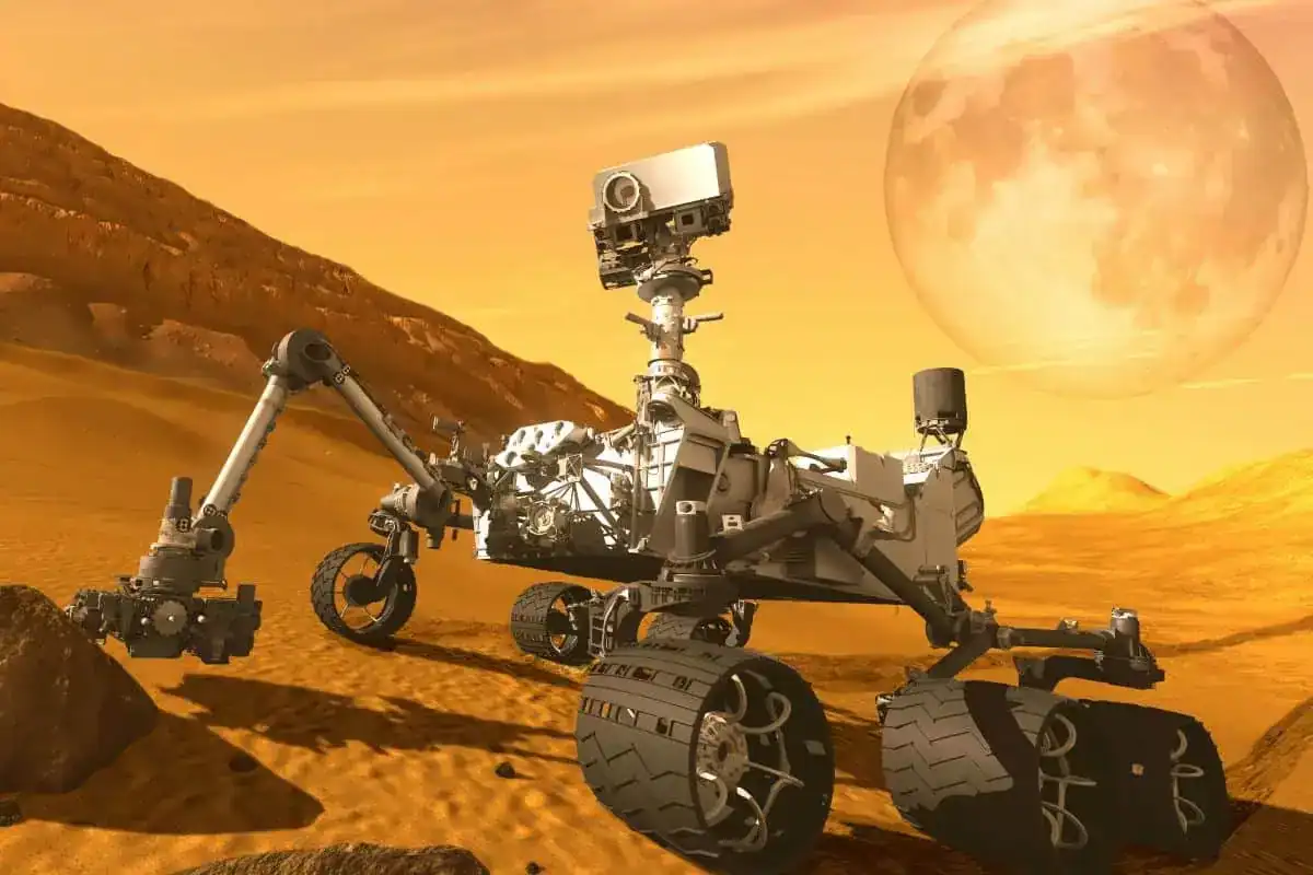 Perseverance mars rovers landed 3d illustration