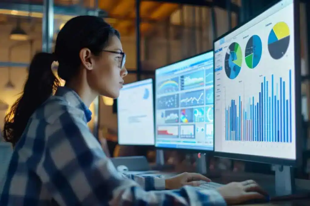 Como treinar IA: guia passo a passo 5 Employee using ai software for personalized training and progress