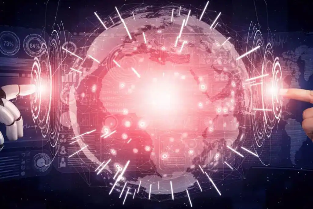 Future artificial intelligence robot and cyborg 3d illustration