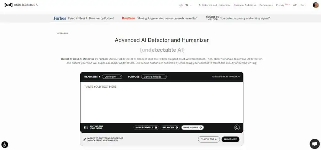 Undetectable AI's AI Detector and Humanizer
