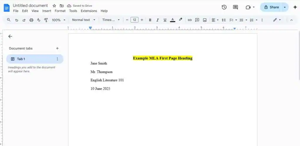 MLA Format on Google Docs: Step-by-Step Guide mla format