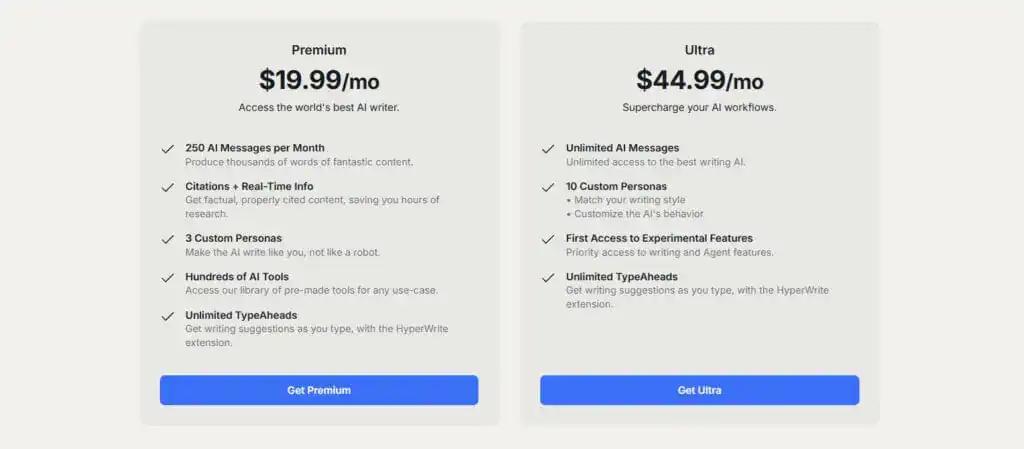 How Much Does HyperWrite Cost?
