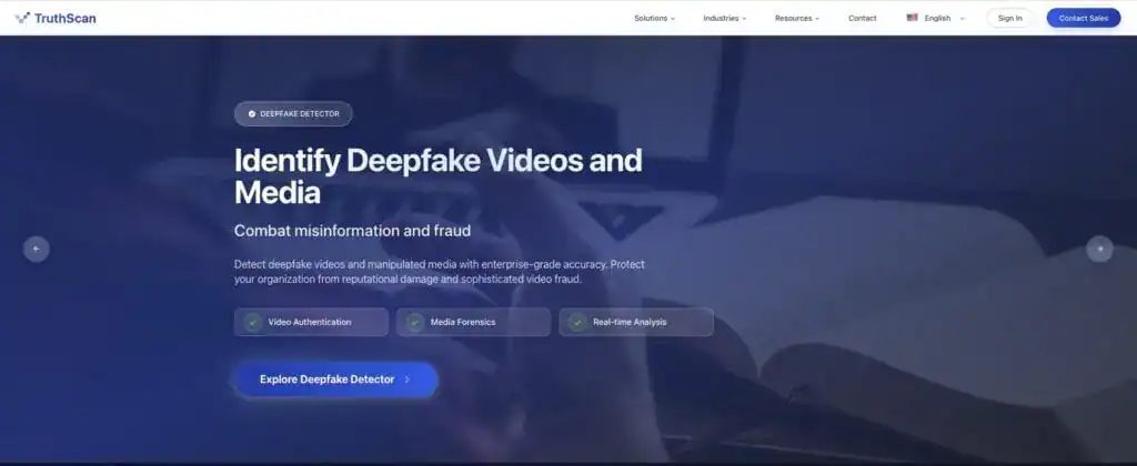 TruthScan's Deepfake Detector