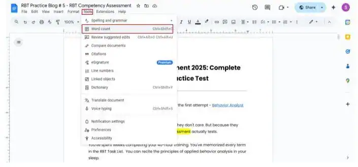 How to See Word Count on Google Docs google docs
