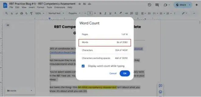 How to See Word Count on Google Docs google docs