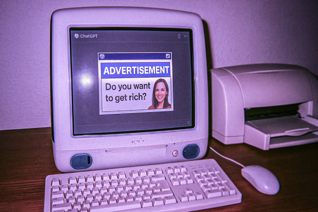 ChatGPT on screen advertisement